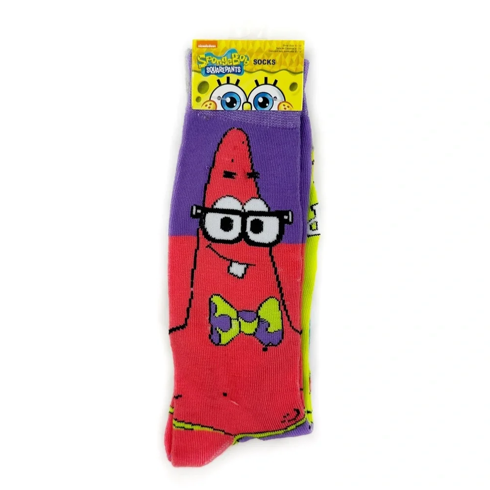 SpongeBob SquarePants Crew Socks Mens Womens Patrick Nickelodeon Y2K Fun Gift